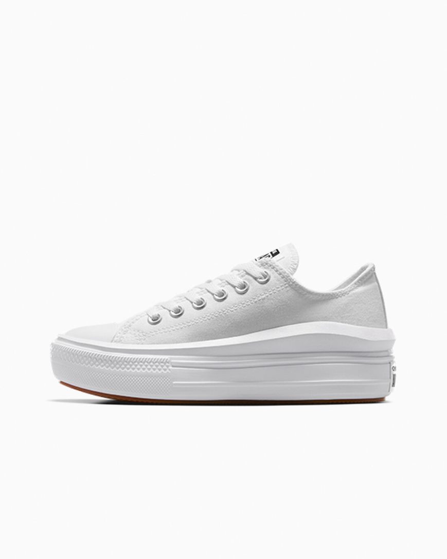 Topanky Na Platforme Converse Chuck Taylor All Star Move Nizke Damske Biele | SK IWPA110